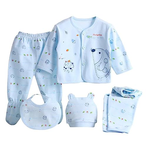 Image of Presents New Born Baby Summer Wear Baby Clothes 5Pcs Sets 100% Cotton Baby Boys Girls Unisex Baby Cotton /Summer Suit Infant Clothes First Gift for New Born Baby