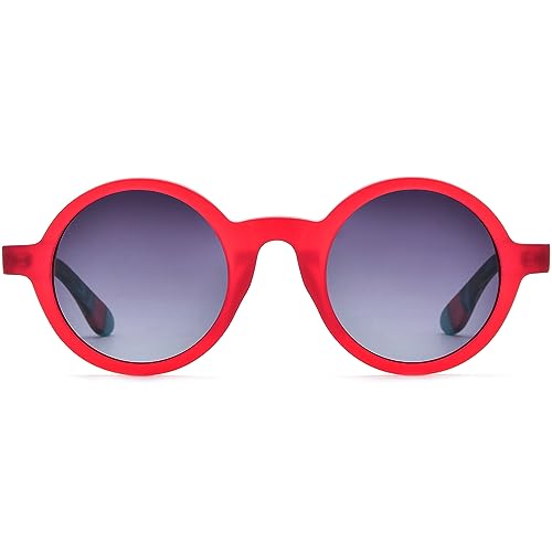 Image of HEPIDEM Matte Acetate Vintage Retro Round Polarized Sunglasses for Women 9270T