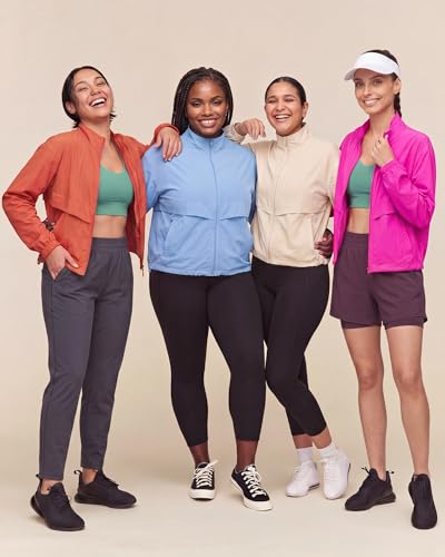 Locachy Women's Lightweight Zip Up Athletic Jacket Stand Collar Windproof Sun Protection Workout Outdoor Jacket - Image 4