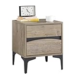 [ORDENTLICHE AUFBEWAHRUNG] 2 Schubladen für Bücher, Ladegeräte & Essentials; die Tischplatte trägt Lampe, Wecker oder Deko – ideal als Nachttisch/Beistelltisch.