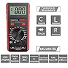 Proster LCR Meter Digitale, Tester Capacità, Induttanza e Resistenza con Display LCD, Clip a Coccodrillo, Borsa da Trasporto, Alimentato da Batteria Accessori per Professionisti e Studenti Rosso