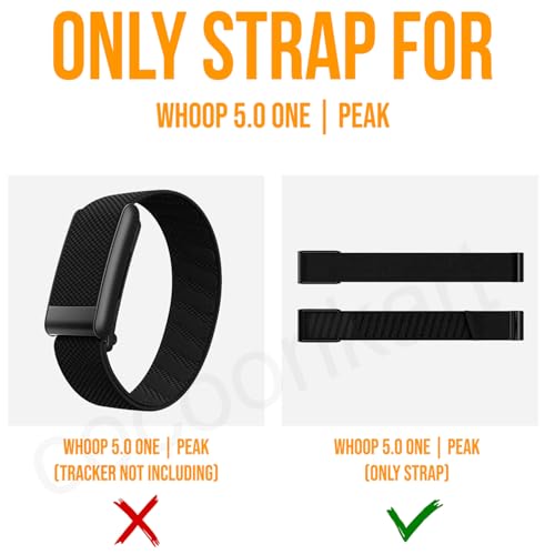 Image of Soft Nylon Sport Strap Breathable, Durable Strap Compatible with Whooop 5.0, One & Peak (White)