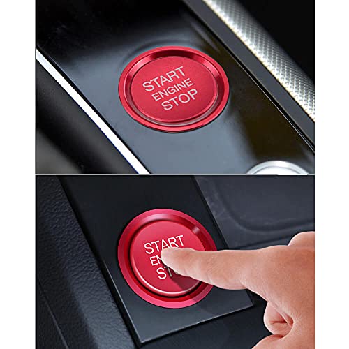 BLINGOOSE Lot de 2 autocollants pour Audi A6 A5 A4 S4 S5 S6 A7 S7 A8 S8 Q5 Start Stop Stop - Rouge Cover