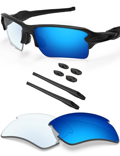 Image of BLAZERBUCK Anti Salt Replacement Lenses & Sock Kit for Oakley Flak 2.0 XL OO9188 Sunglasses