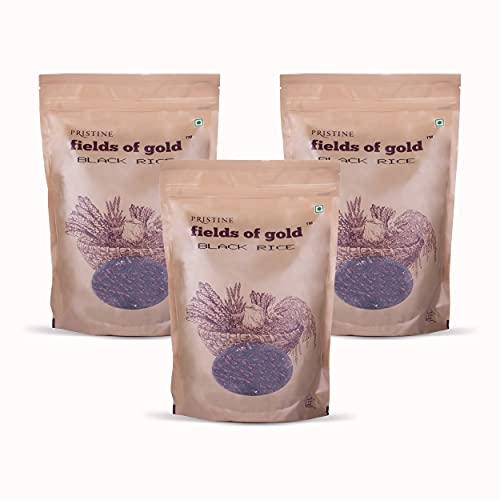 Image of PRISTINE Fields of Gold Black Rice, 1kg each - Pack of 3