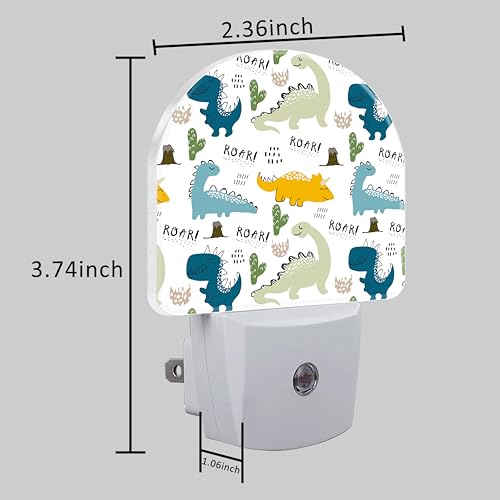 Image of Night Light for Kids Girls Boys, Cute Baby Dinosaur LED Night Light Plug into Wall with Dusk to Dawn Sensor for Room Decor, Hallway, Kitchen, Bathroom, Nursery, Stairs