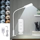 Tomshine Klemmbar, 12W Berührungssteuerung Architektenlampe, Einstellbare Dimmen & Farbtemperaturen Büro Tischlampe Timing mit Stecker Weiß