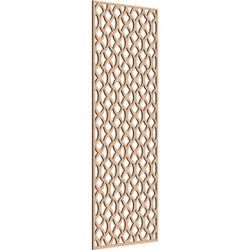 Image of Resort Decorative Pierced Fretwork Wood Wall Panels, 27 3 /8 inchW x 69 3 /8 inchH x 3 /8 inchT, Hickory