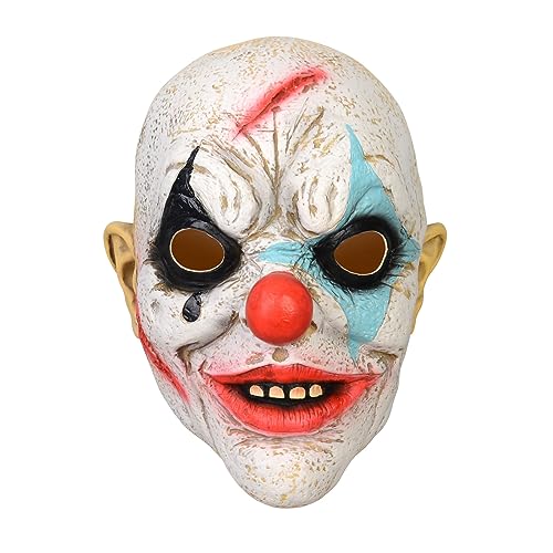Kreeqe 2023 New Horror Latex Mask Headgear - Vampire Scary Monster Headgear (Tearing Clown), Regular