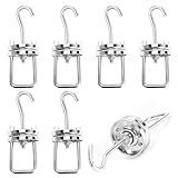 6 Pcs Powder Coating Hooks, Steel S-Hooks with Free Rotation, Heavy Duty Hanging Hooks for Painting Spraying, Suitable for Industrial Warehouses, Garages & Home Workshops