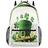 Sombrero De Duende Irlandés Del Día De San Patricio Mochila Informal Gran Capacidad Mochila Ligera Mochilas Deportivas Para Vuelta Al Cole Viaje Hombre 29X40Cm