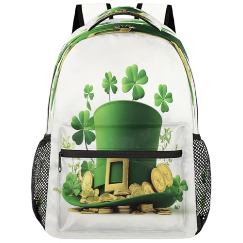 Sombrero De Duende Irlandés Del Día De San Patricio Mochila Informal Gran Capacidad Mochila Ligera Mochilas Deportivas Para Vuelta Al Cole Viaje Hombre 29X40Cm