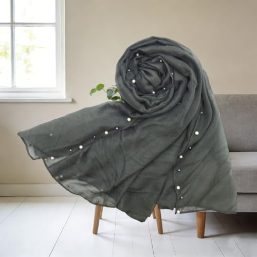 Scarf for Women Fall Womens Shawl Travel Scarves with Pearl Lightweight - image 4