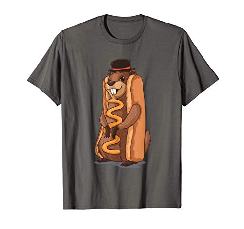 Funny Groundhog Day Ground Hog Hotdog Groundhog Hot Dog Gift Camiseta