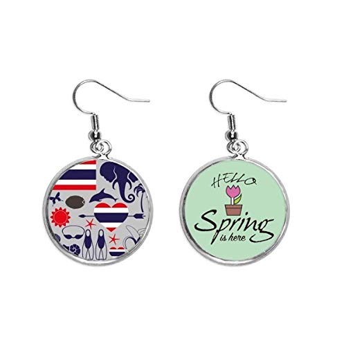 Pendientes de Tailandia de temporada con colgante tradicional, el regalo de joyería ideal
