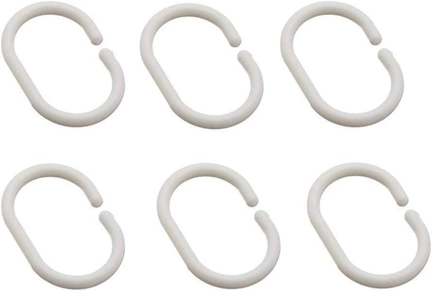 Miniatura 6 de meioro Cortina de ducha ecológica, impermeable, forro de cortina de ducha blanco con ojales inoxidables y ganchos para cortina (blanco, 32 x 70