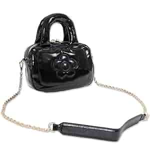 MARYQUANTラタンデイジーパッチ 2WAYショルダー　ブラック MARY QUANT（マリークワント）の「ラタンデイジーパッチ 2WAY