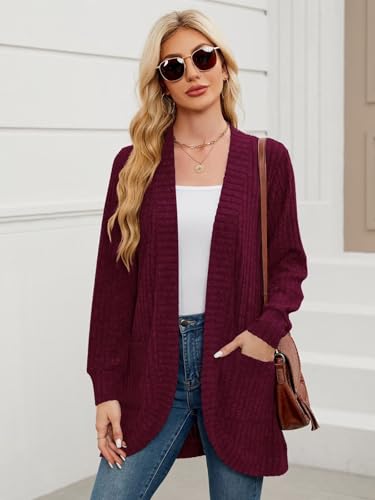 Image of BELAROI Women Plus Size Cardigan Sweater Fall Outfit