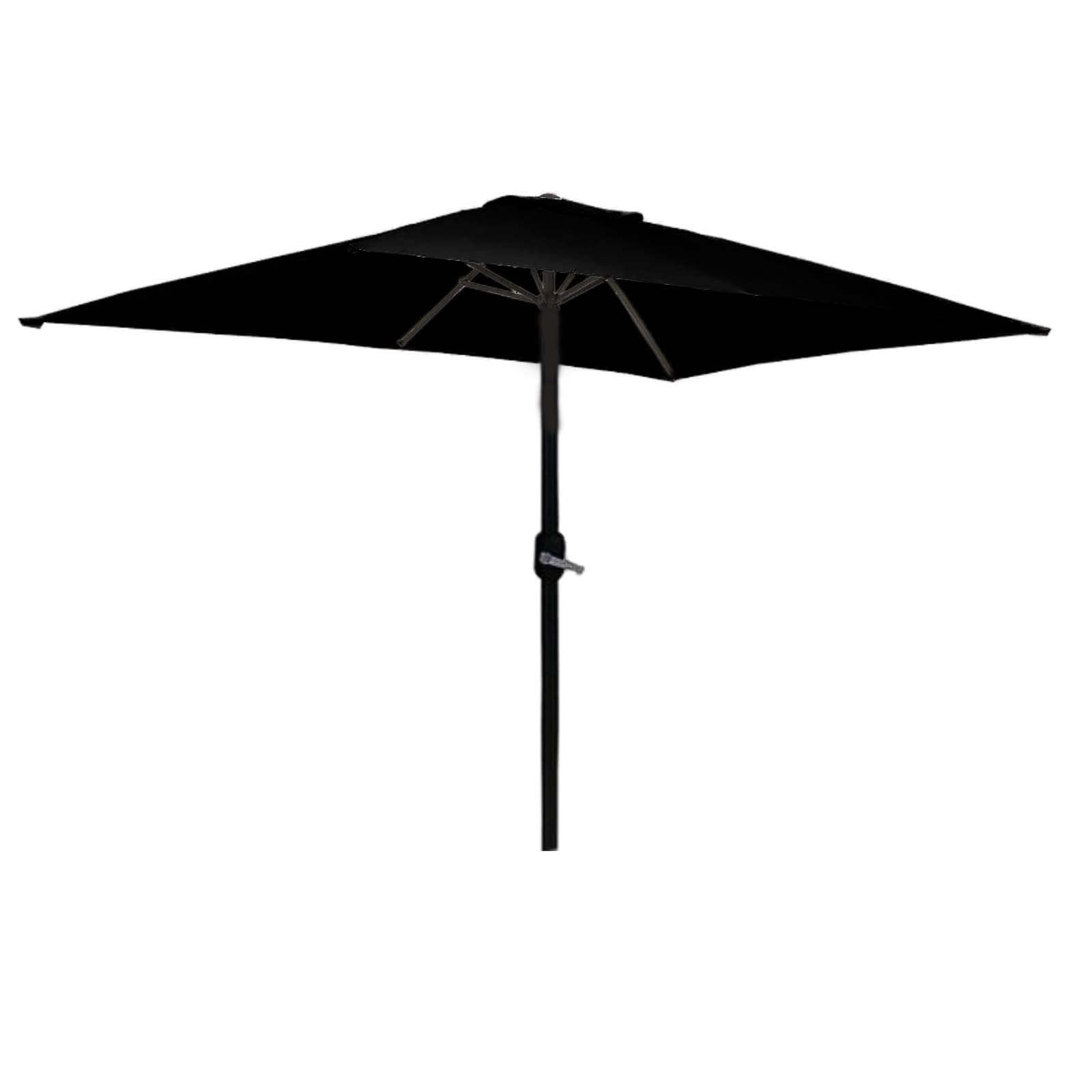 BESCH Sombrilla Parasol Grande con Manivela para Jardin Terraza Patio Exterior Tubo de Acero - Paragua Grande Protección UV UPF 50+