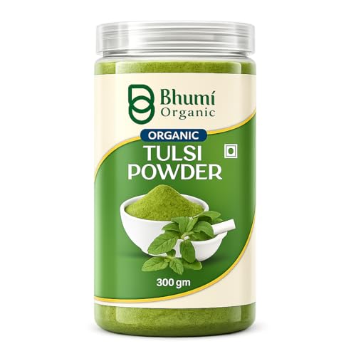 Image of Tulsi Leaves Powder (300g) | Holy Basil for Immunity, Skin & Hair, Non-GMO, No Preservatives, Thulasi Podi /Tulasi Hudi