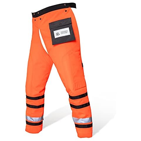YARDMARIS Technical Wrap Chainsaw Chaps by UL Class A 8 Layers Chainsaw Pants Apron Style - orange - Large Cover