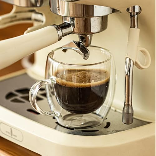 Image of Double Wall Glass Coffee Mug 250ml | Premium Borosilicate Glass Cup for Hot & Cold Beverages | Transparent Insulated Tea Mug | Elegant & Durable Coffee Cup for Home & Office
