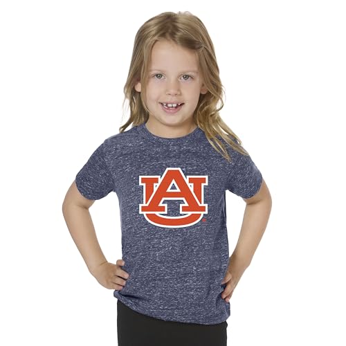 Little King Knobby NCAA Big Logo Toddler T-Shirt-Auburn-Heathered Navy-3T