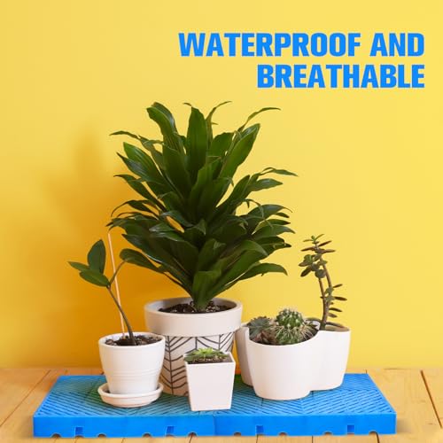 Menkxi 6 Pcs Plastic Pallet for Basement Storage Hdpe Waterproof Grid Ventilation Floor Pallet Lightweight Breathable Grid Pad for Garage Kitchen Supermarket Closet Platform (15.7 x 15.7 x 2 Inch) - Thumbnail 6