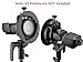 Godox S2 Speedlite S-Type Bracket Bowens Mount Flash Holder for Godox V100 AD200Pro II V1Pro AD200Pro AD400Pro AD200 and Other Flashes, Precise Tilt Control, Large Handle, Integrated Umbrella Mount