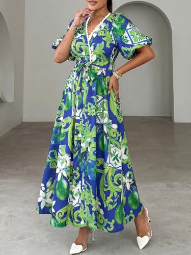 Image of Maxigerui Women's Summer Floral Maxi Dress Spring Wedding Guest Dress 2026
