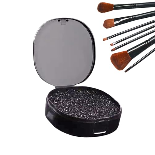 Limpiador de brochas de sombra de ojos, esponja de limpieza portátil rápida y fácilmente | Esponja de limpieza de brochas de maquillaje | para niñas, mujeres, novias, entusiastas del maquillaje