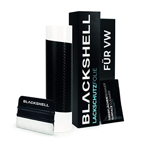 Blackshell® Ladekantenschutz Folie passend für VW Tiguan | Typ AD1 | Bj. 2016-2024 Carbon Matt - passgenauer Stoßstangenschutz inkl. Set für Folierung