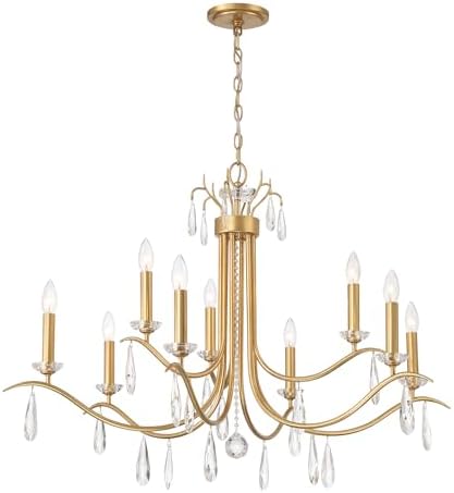 Crystorama Rollins 9 Light Antique Gold Chandelier