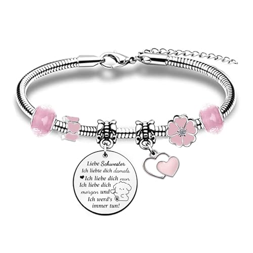 Frauen Armreifen Armbänder Schwester Geburtstagsgeschenke Weihnachten Inspirierende Personalisierte Teenager Abschlussgeschenke I Love You Zurück Zur Schule Beste Wünsche Frauen Schmuck Erinnerung
