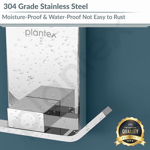 Image of Plantex 304 Grade Stainless Steel Robe Hook /Cloth-Towel Hanger /Bathroom Accessories - Iris (Chrome)
