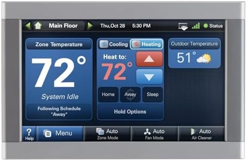 Trane XL1050 ComfortLink Wi-Fi Smart Thermostat – Model TZON1050AC52ZC Built-in Humidity Sensor with Zoning Control & 7" high Definition Color Touchscreen Compatible with Variable Speed Systems