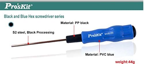 Miniatura 3 de Pro'skit 89400-H2 - Destornillador magnético multiusos hexagonal de 6.890 x 0.079 in, herramienta de apertura de reparación