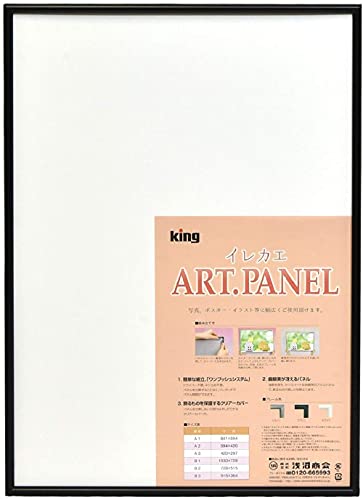 ??? KING 822918A Picture Frame Replacement Art Panel, A1, Aluminum, Black