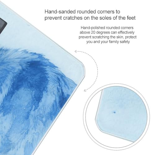 Balanza digital de baño Blue Wolf con vidrio templado miniatura 4