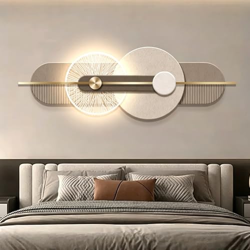 YDAECKRYVB Modern 3D Sandstone LED Wall Decor: A Minimalist, Neutral-toned