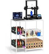 Large 3D Printer Table with Filament Rack Heavy Duty Filament Storage Rack - 3D Printer Stand Wor...