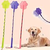 GSNYSAN 3 Pcs Dog Training Stick Pole, 16.73 Inch Puppy Training Tools Whip with Anti-Slip Handle, Outdoor and Indoor Exercise Interactive Dog Pole for Small Medium Dogs (GreenPurPK)