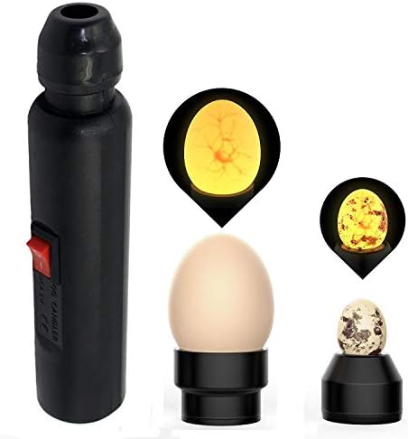 YZmoffer Egg Tester Light, 160 Degree Rotating LED Light Egg Candler Tester for All Egg Type, Egg Incubator Tool for Incubator Visibility of The Growing Embryo Inside The Egg, Powered by Power Cord
