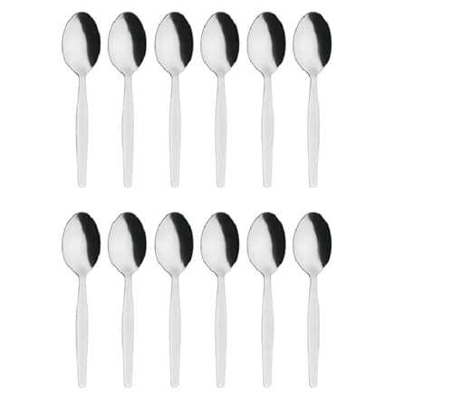 Olympia C121 Kelso Teaspoon, High Polish Finish, 18/0, Stainless Steel, 134 mm Length (Pack of 12), Silver