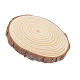 Abaodam Decorative Wood Log Garden Paver Stepping Stones for Outdoor Walkways 21-23cm X 2cm Natural Lawn Pathway Hardscaping Materials