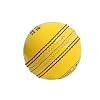 CW Indoor Cricket Balls Yellow Hand Stitched Leather Hard Balls Adult Pack of 3