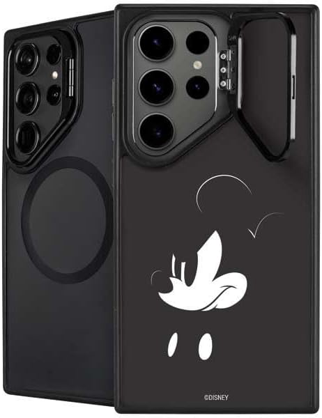 Skinit Kickstand Phone Case Compatible with Galaxy S25 Ultra - Officially Licensed Disney Mickey Mouse Black and White Design