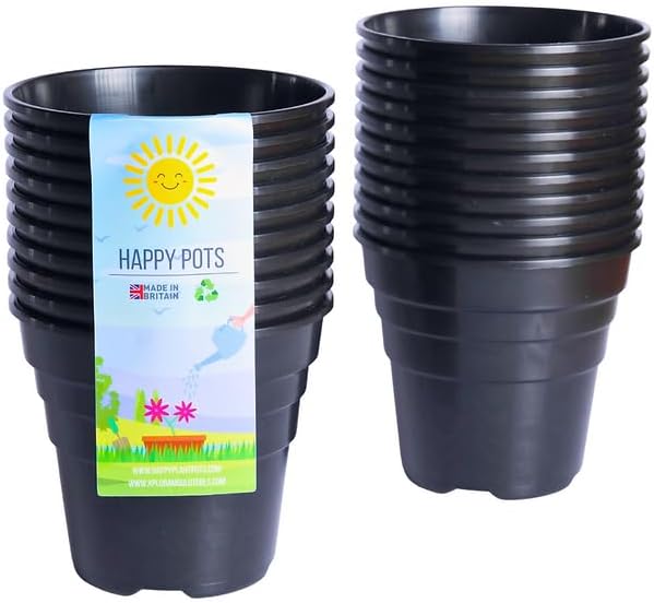 KINGLAKE 100Pcs Plastic Plant Pots 10cm Seed Seedling Pots Flower Nursery Pots for Vegetables