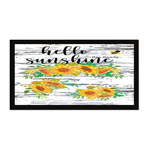 Plaque murale rustique Hello Sunshine en bois pour sublimer votre porche