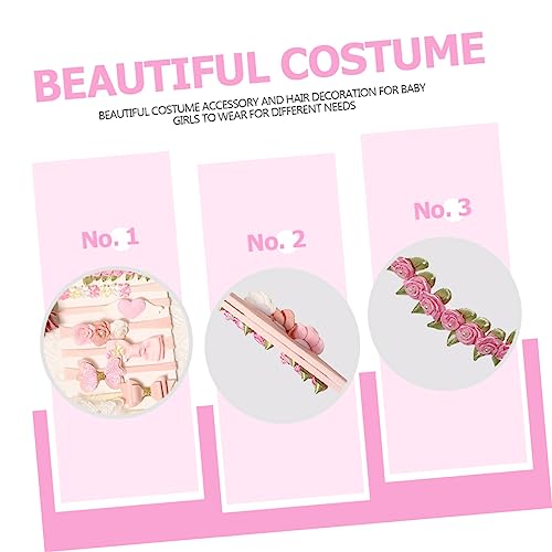 KOMBIUDA 8 Unidades Tiara Infantil Tiara De Bebê Capacete De Florista Acessórios De Cabelo De Bebê L